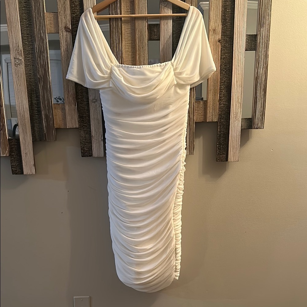 Elegant White Off-Shoulder Dress